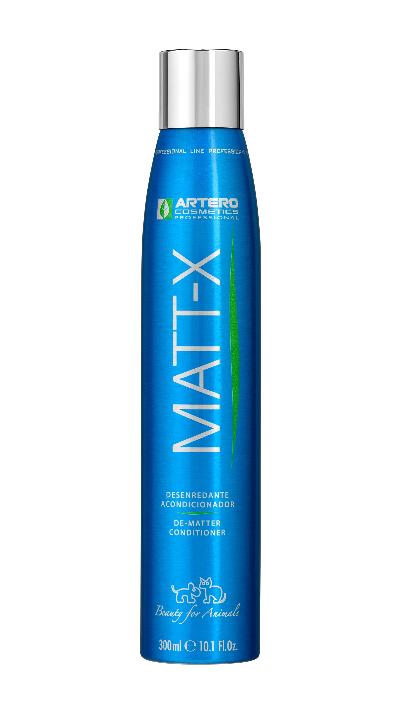 Artero Matt-X Professional Pet Conditioning Spray breaks down mats without harming the hair while actively conditioning the tangled area to make detangling easier. Works with all coats and can be used during and after bath.