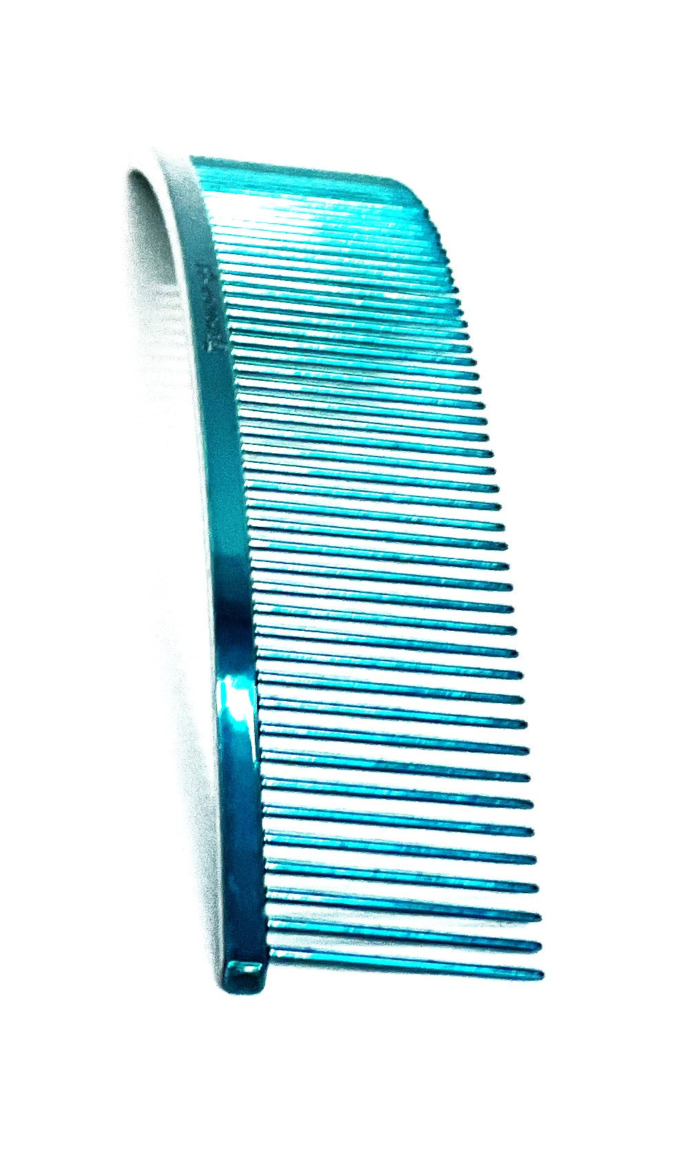 The Ashley Craig ARC Greyhound Professional Pet Grooming Combs give superior styling and anti-static control. These curved combs work great for finishing work on heads and legs, hard to reach places and "spray up" pet styles. Hand made in the UK since 1920 using brass spines with carbon steel tapered tines. Comes in 3 fund colors. Teal