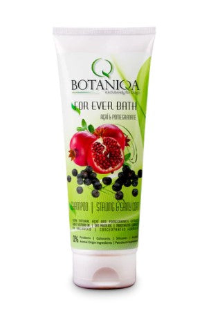 Botaniqa For Ever Bath uses natural extracts from Acai and Pomegranates, with high antioxidant levels, fatty acids, and helpful minerals and vitamins that protect and rejuvenate skin from damage. Additional Almond oil hydrates and works well with sensitive skin. 8.4 fl oz