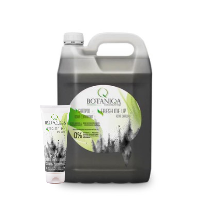 Botaniqa Fresh Me Up Shampoo cleans and neutralizes unpleasant odors from your pet's coat without using harsh, artificial fragrances. Activated charcoal gently exfoliates, removes and absorbs impurities, excess oil and dirt, while improving the skin's texture while brighten the coat without causing irritation. 