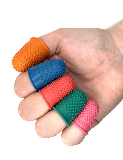 Silcone Textured Finger Guards for Hand Stripping Set of 5