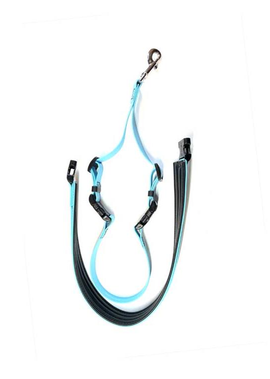 Our flexible USA made biothane water proof pet belly loop with quick release sling is designed to help for rear support and safety. Ideal for working with dogs that need more support. Light Blue