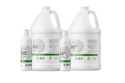 Nexderma Silvet Antifungal &amp; Antimicrobial Pet Shampoo contains 30ppm of Colloidal Nano Particles of Silver, suspended in a Stem-Gel based proprietary formula. This advanced product supports healthy skin and coat, relieving pain, itching, swelling and stinging, while clinically proven to speed up healing of common skin conditions. The shampoo come in two lightly scented fragrances Mint and Herb. All Fragrances and sizes.