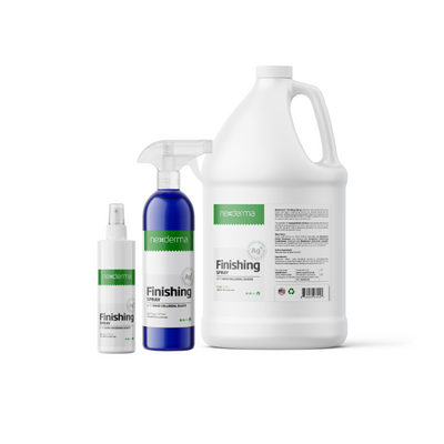 Nexderma finishing spray decreases dry time, leaving the coat shiny and smooth. Silver nanoparticles provide natural antifungal and antimicrobial properties that work with all skin types and allergies. This product works for normal, oily and dry skin and coat types. All sizes.